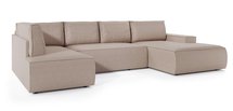 Corner sofa with sleeping function Farese New U-shaped with container right side (Fabric: Poso 02)