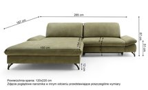 Corner sofa with sleeping function Vitala Castel 03 L-shaped with container, easy-cleaning velvet, right-hand side