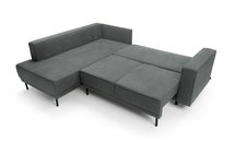 Rodario corner sofa bed with storage (Fabric: Castel 93, Side: Left)