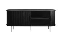 Commode à lattes Gativel 180 cm chêne noir