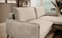 Corner sofa with sleeping function Glossy L-shaped Aphrodite 03 right-hand side