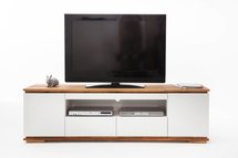 Bridder TV cabinet 202 cm white matt/oak