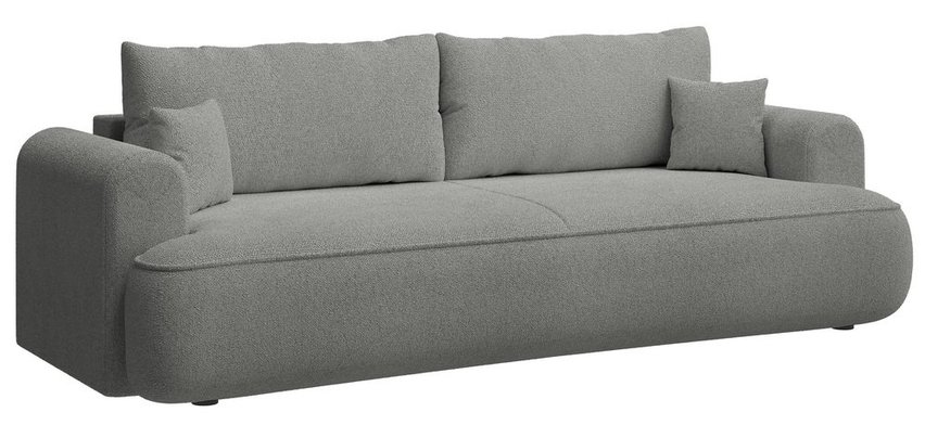 Ovo three-seater sofa bed with storage Sicuro 70 chenille