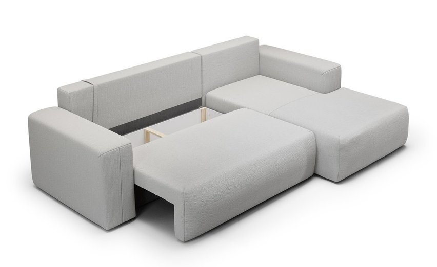 Corner sofa with sleeping function Lummi L-shaped Aragon 80 right-hand side