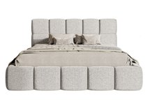 Upholstered bed 160x200 cm Cloudy light gray Toronto 02