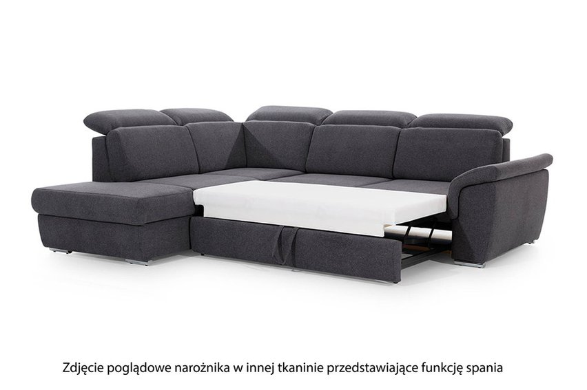 Kaoci corner sofa bed (Fabric: Monolith 09, Side: Left)