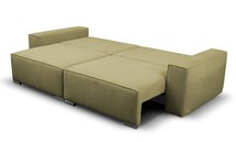 Netlan Aragon 35 three-seater sofa with storage in hydrophobic fabric, braided legs, silver