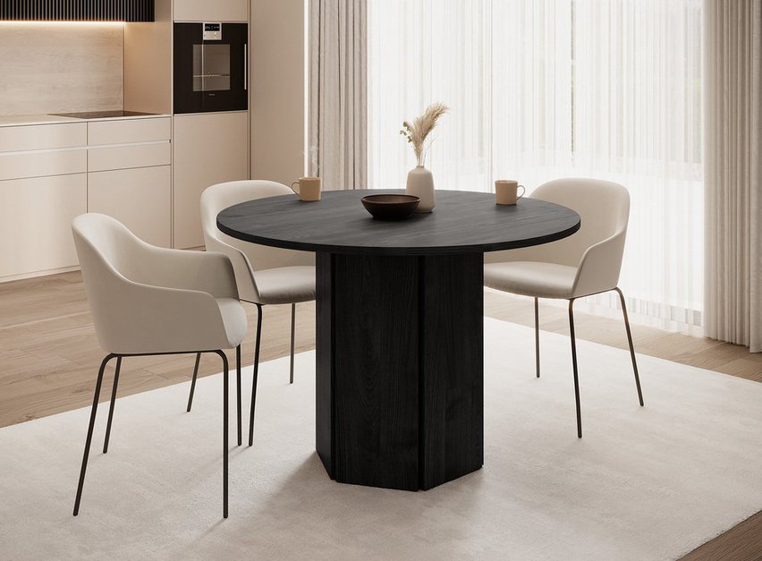 Hexa table 110 cm Portland Ash Black