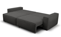 Netlan Aragon 97 three-seater sofa with storage in hydrophobic fabric, silver legs