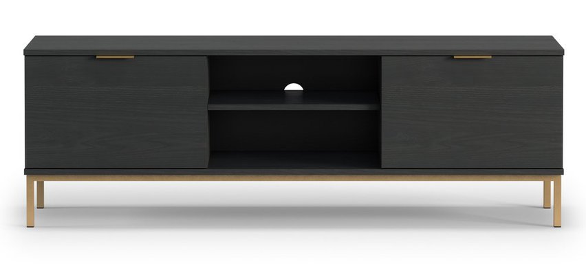 Lartti TV cabinet 150 cm two-door portland ash black