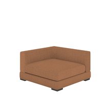 Mia L-shaped modular corner sofa with two poufs (Fabric: Storm 54)