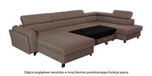 Corner sofa with sleeping function Matoaka (Fabric: Grande 81, Side: Right)