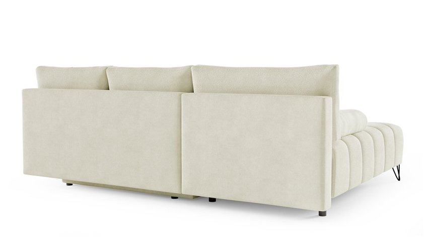 Bareli L-shaped Amon 18 corner sofa bed with storage, hydrophobic velvet, left-hand side