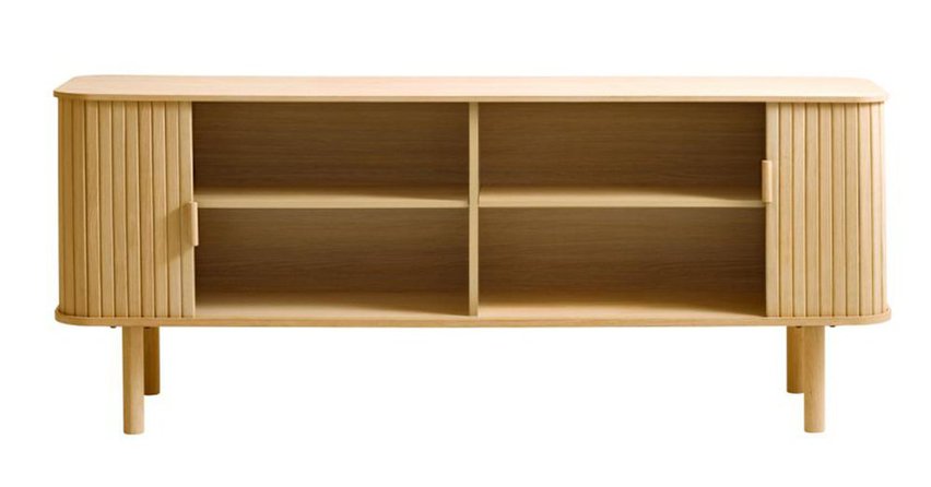 TV cabinet Nezka lamellas natural oak