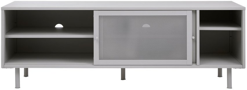 Sonaves TV cabinet 160 cm metal with sliding doors gray