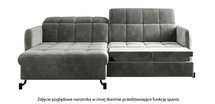 Clainlo corner sofa bed with storage (Fabric: Kronos 19, Side: Left)