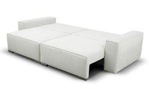 Netlan Aragon 01 three-seater sofa with storage in hydrophobic fabric, silver legs