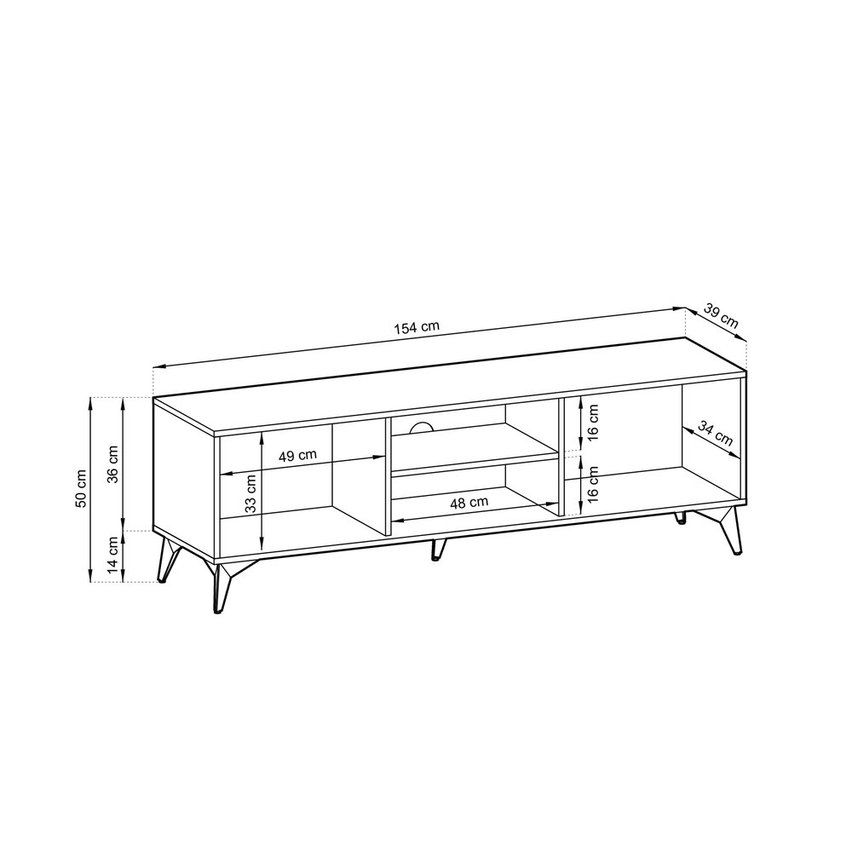 RTV cabinet Boulia 154 cm herringbone RTV154