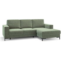 Mokpeo corner sofa bed (Fabric: Scala Forest, Legs: Black, Side: Right)