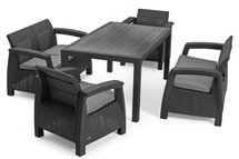 Corfu Fiesta Keter garden set for six people with a graphite table