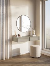 Evo dressing table with drawers, hanging, 110 cm, Gray beige