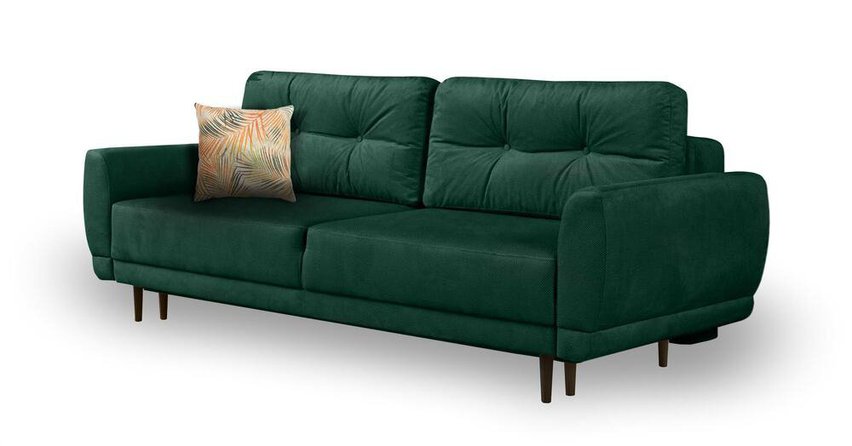 Kaccery three-seater sofa bed (Fabric: Riviera 38/ Botanical 54)