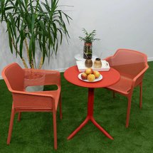 Step Nardi round garden table, 60 cm, made of certified red material