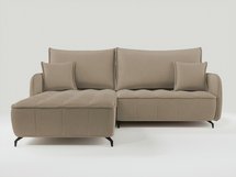 Corner sofa with sleeping function Arandes L-shaped with container Castel 15 easy-cleaning velvet left-hand side