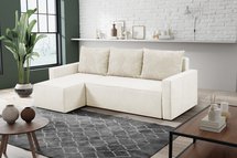 Bismo L-shaped corner sofa bed with storage (Fabric: Asti 25 Suzi 14, Side: Left)