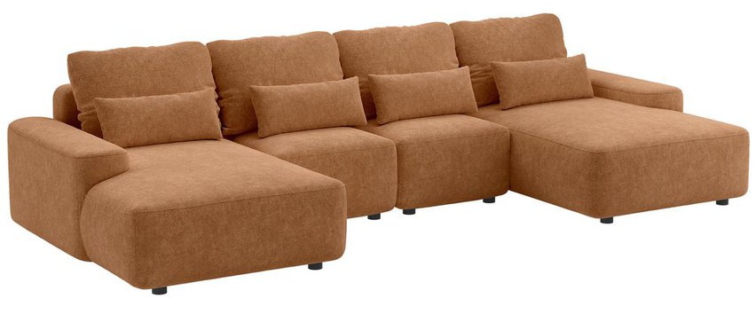 Corner sofa with sleeping function Carnos U-shaped Quintana 04 hydrophobic velvet easy to clean