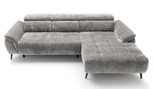 Corner sofa with sleeping function Mamutio L-shaped Aphrodite 21 chenille right-hand side