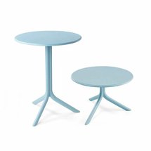 Spritz Nardi round garden table, 60 cm, made of certified light blue material