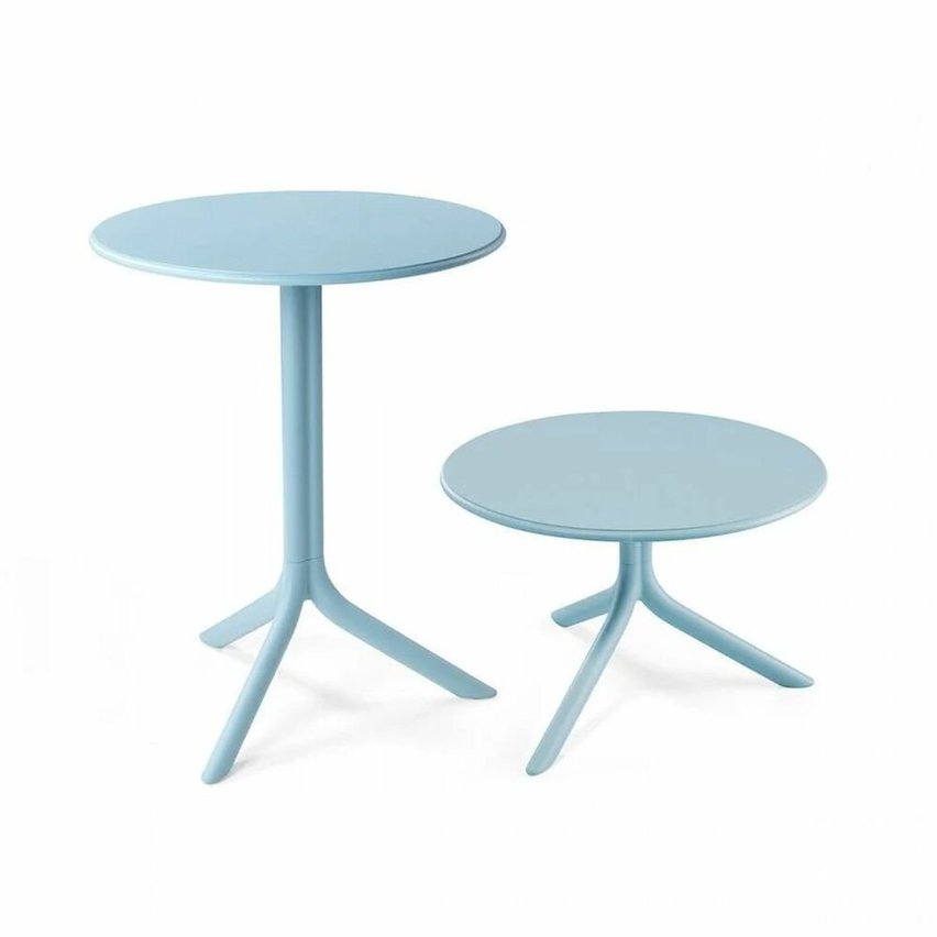 Spritz Nardi round garden table, 60 cm, made of certified light blue material