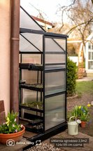 3-section greenhouse, 2.3 m2, aluminum