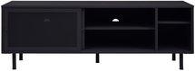 Sonaves TV cabinet 160 cm metal with sliding doors black