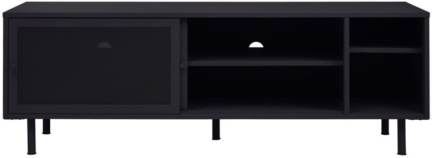 Sonaves TV cabinet 160 cm metal with sliding doors black