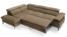 Naverro L-shaped corner sofa bed (Side: Left, Fabric: Monolith 09)