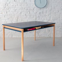 Zeen dining table 140x90 cm navy blue top