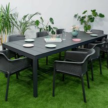 Rio Nardi extendable garden table 210-280x100 cm made of certified anthracite material