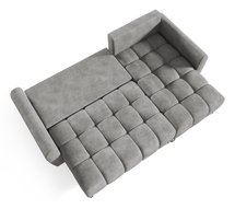 Corner sofa with sleeping function Minna Mini L-shaped Amon 09 with container hydrophobic velvet universal