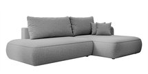 Foggi Melody 04 L-shaped corner sofa with sleeping function with right-hand chenille container