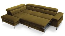 Naverro L-shaped corner sofa bed (Fabric: Monolith 38, Side: Left)