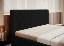 Upholstered bed 180x200 cm Tiksi black velvet