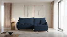 Corner sofa with sleeping function Arandes L-shaped with container Castel 79 easy-cleaning velvet right-hand side