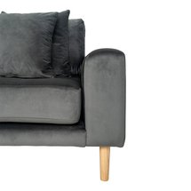 Dagmarri corner sofa 290 cm dark gray velvet left side