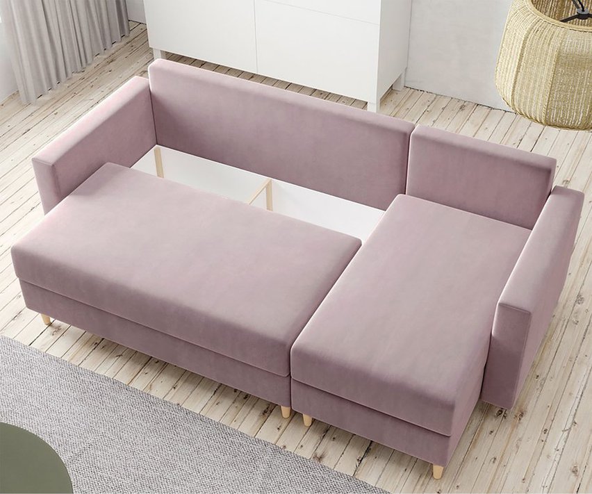 Corner sofa with sleeping function Indeally (Fabric: Kronos 27)