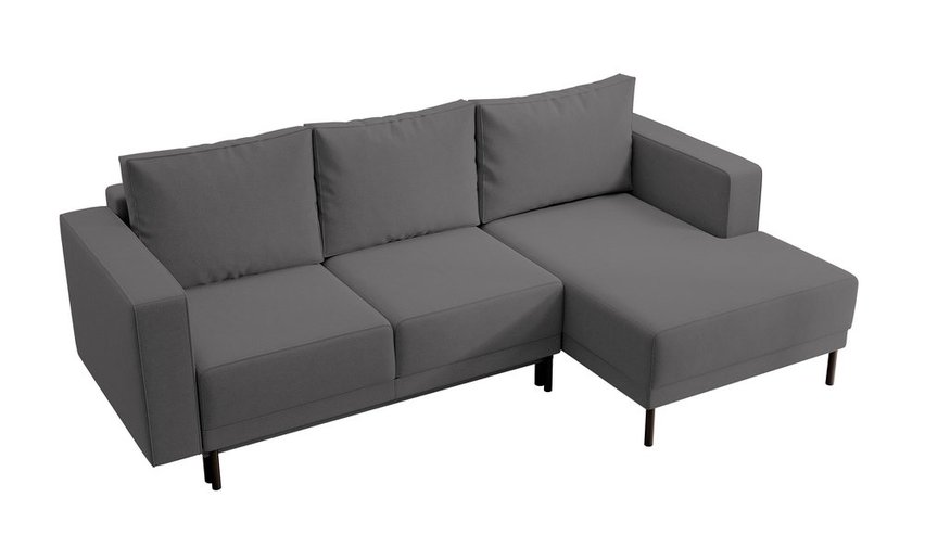 Rodario mini corner sofa with sleeping function and Castel 93 right-handed bedding container