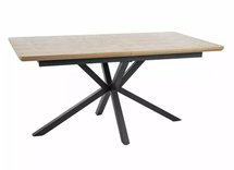 Extendable table Logan 160(200)x90 oak/matt black