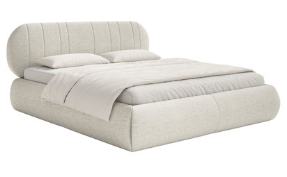 Upholstered bed 140x200 cm Asmelio rolled frame without container Verita 01