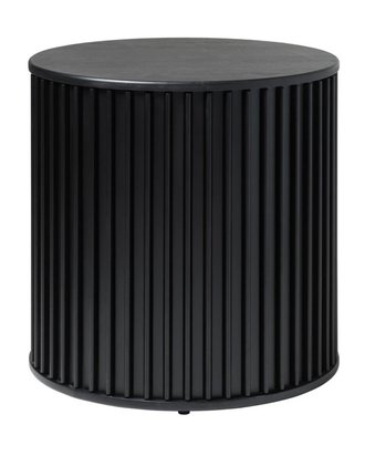 Ovitties round coffee table 60 cm, black slats